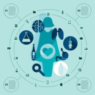 Medical flat infographic N77
