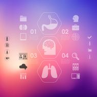 medical infographic with unfocused background N67