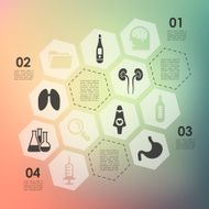 medical infographic with unfocused background N69