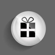 Gift Glossy Icon Vector Illustration N3