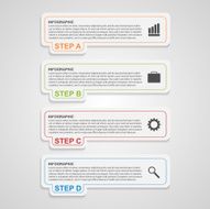 Modern paper infographic options banner Design elements