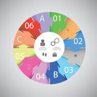 business template with six steps N2