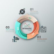 Modern infographics options banner N609