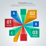 Vector infographic template cubes and rays N2