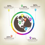 Infographic global Design Elements Vector