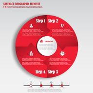 Abstract infograohic element four steps