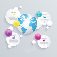 Abstract 3D digital illustration Infographic N11