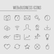 Web and business minimalistic icons set 2 N2