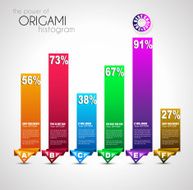 Origami style ranking paper Ideal for info graphics N2