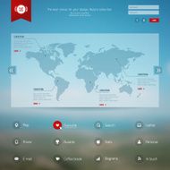 Vector map web and mobile template N5