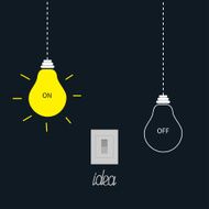 Hanging on and off light bulbs with tumbler switch Idea