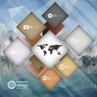 infographic cube box for business concepts modern triangle design vector N2