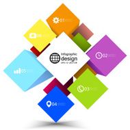 infographic cube box for business concepts modern template vector N11