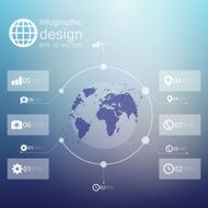 infographic with unfocused background and icons set for business design N9