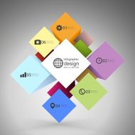 infographic cube box for business concepts modern template vector N12