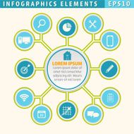 Colourful Infographic Timeline Elements Set N20