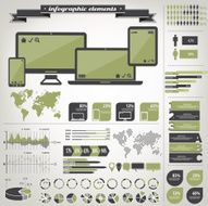 IT technology infographics set N7