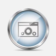 Setting Glossy Icon Vector Illustration N5