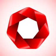 Abstract red polygon icon