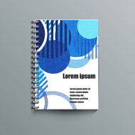Notepad template with abstract background N18