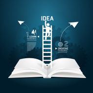 Infographic climbing ladder book diagram N2