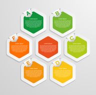 Abstract hexagon infographics template N5