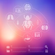 veterinary infographic with unfocused background N75