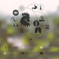 veterinary infographic with unfocused background N76