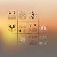 medical infographic with unfocused background N71