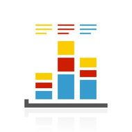 Bar Graph icon on a white background - ColorSeries N40