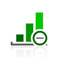 Bar Graph icon on a white background - FreshSeries N54