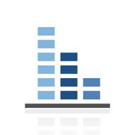 Bar Graph icon on a white background - RoyalSeries N55