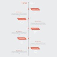 Timeline infographic with diagram and text N6