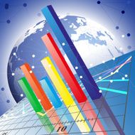 Progressive Bar chart Abstract vector illustration N9