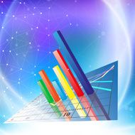 Progressive Bar chart Abstract vector illustration N10