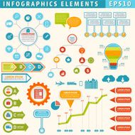 Colourful Infographic Timeline Elements Set N21