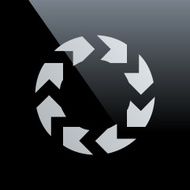 Chevron Chart icon on a black background - Core Series N12