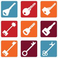 Vector Set of Keys Icons N20
