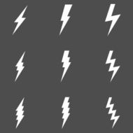 Vector Set of Thunder Lighting Icons N8