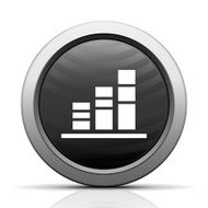 Bar Graph icon on a round button - Elect Series N23