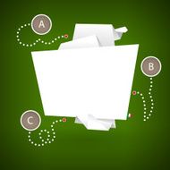 Origami paper banners Vector illustration N3