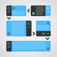 Infographics options banner steps set N8