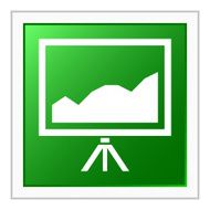 Projector Screen icon on a square button N24