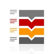 Flowchart icon on a white background N128