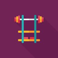 weightlifting flat icon with long shadow eps10 N22