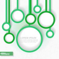 Abstract template for infographics with hanging circles