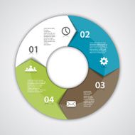 Infographic template with circular layout