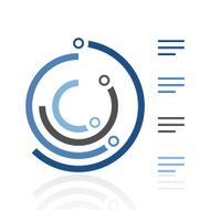 Radial Bar Graph icon on a white background N7