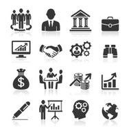 Business management and human resources icons N7