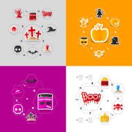 Halloween flat infographic N295